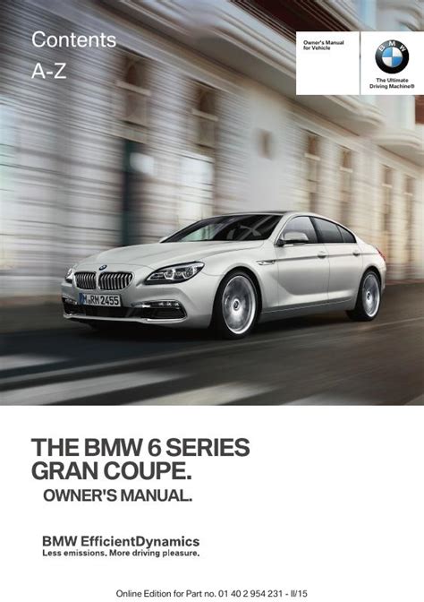 Bmw 650i Gran Coupe Owners Manual